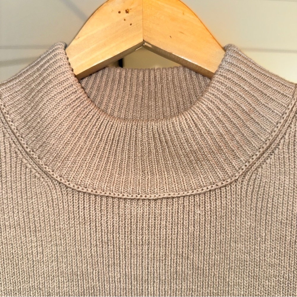 By Together Oversized Sleeveless Ribbed Knit Sweater Vest Mock Neck Size‎ S - Picture 3 of 9